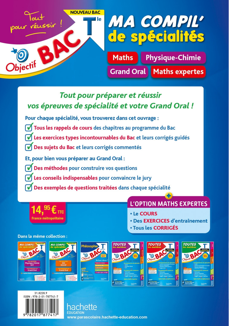 MA COMPIL' DE SPECIALITES TLE MATHS PHYSIQU ED 2021 - BARBAZO/RENARD/BILLA - HACHETTE EDUC