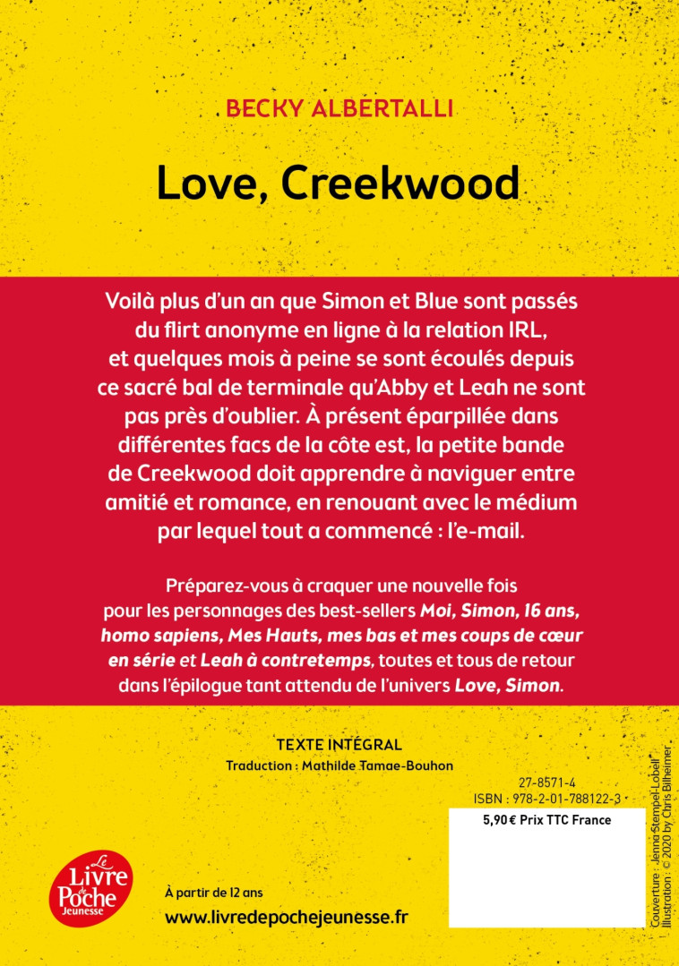 LOVE, CREEKWOOD - ALBERTALLI BECKY - POCHE JEUNESSE