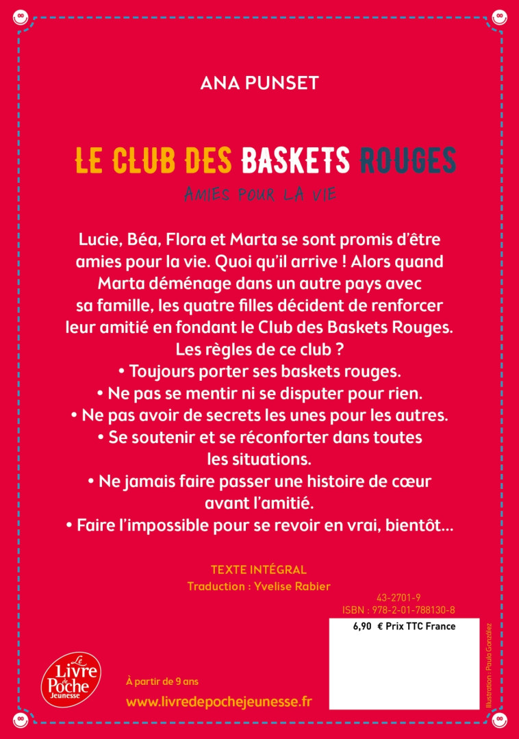 LE CLUB DES BASKETS ROUGES T01 - PUNSET ANA - POCHE JEUNESSE