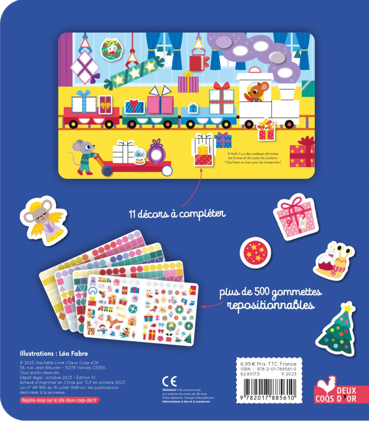 GOMMETTES ET COLORIAGES JOYEUX NOEL ! - FABRE LEA - DEUX COQS D OR