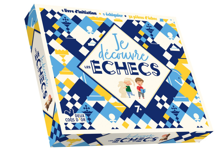 JE DECOUVRE LES ECHECS - COFFRET AVEC PLATEAU DE JEU ET METHODE D'APPRENTISSAGE - JAKOBOWICZ/MESSANA - DEUX COQS D OR