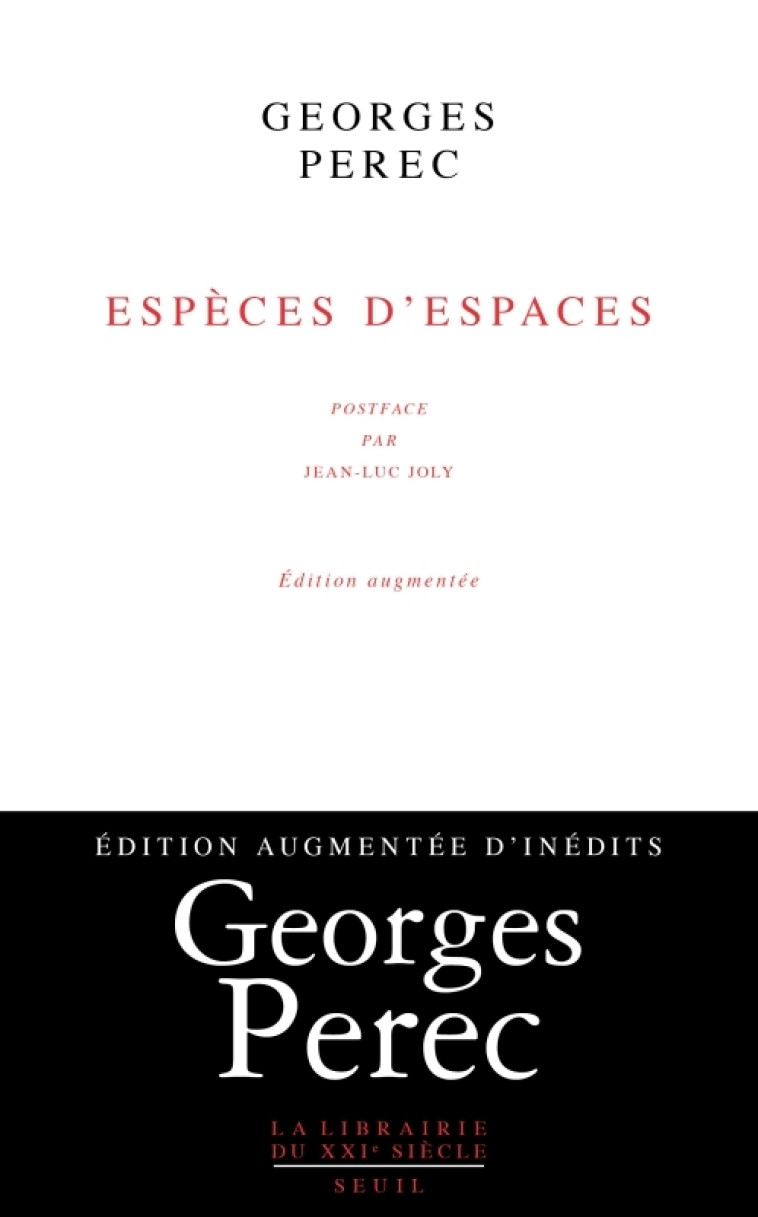 ESPECES D'ESPACES (EDITION AUGMENTEE) - PEREC GEORGES - SEUIL