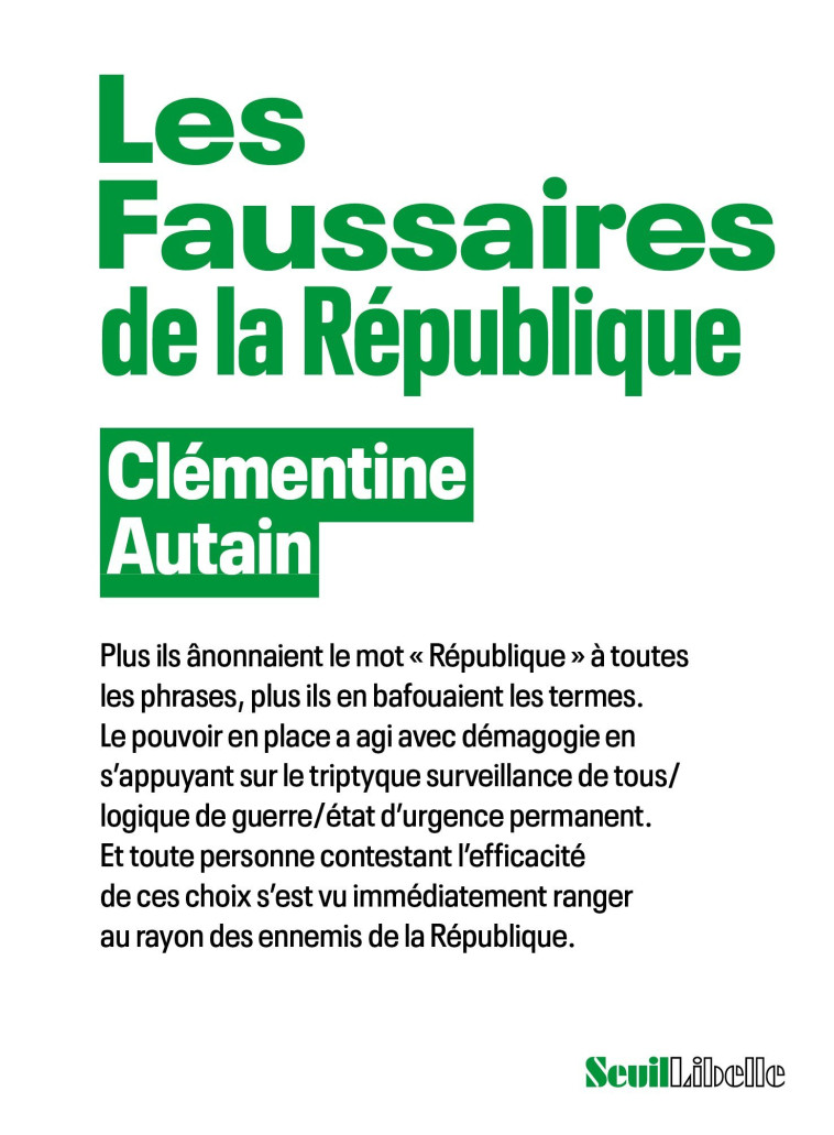 LES FAUSSAIRES DE LA REPUBLIQUE - ALDUY/AUTAIN - SEUIL