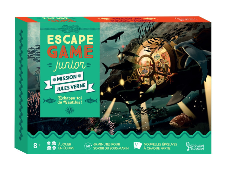 ESCAPE GAME JUNIOR - MISSION JULES VERNE - ECHAPPE-TOI DU NAUTILUS - LEBRUN/AUDRAIN - LAROUSSE