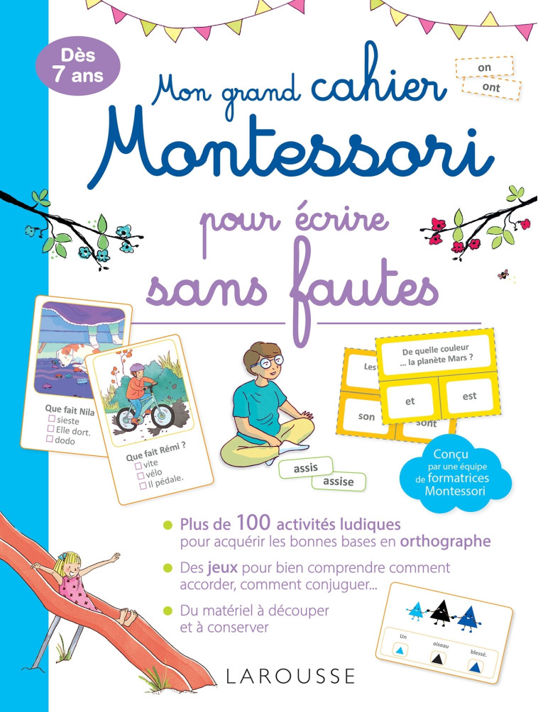 MON GRAND CAHIER MONTESSORI POUR ECRIRE SAN S FAUTES - GALON/RINALDI - LAROUSSE