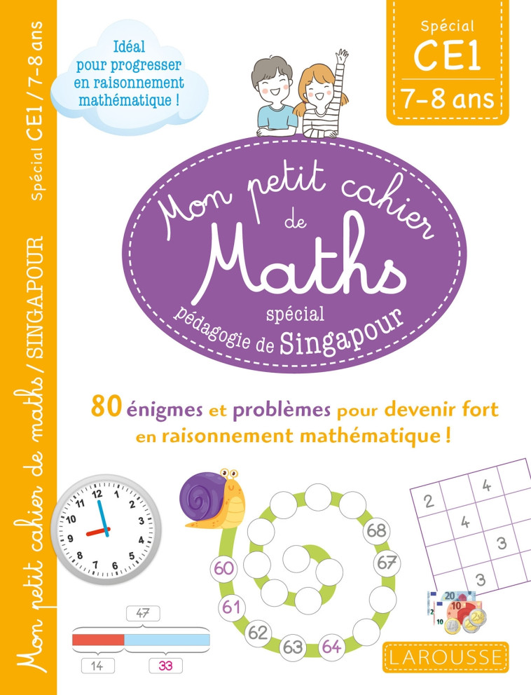 MON PETIT CAHIER DE MATHS - METHODE DE SING APOUR SPECIAL CE1 - URVOY DELPHINE - LAROUSSE