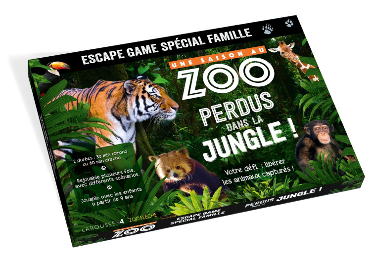 ESCAPE GAME FAMILLE - UNE SAISON AU ZOO PER DUS DANS LA JUNGLE ! - MEYER AURORE - LAROUSSE