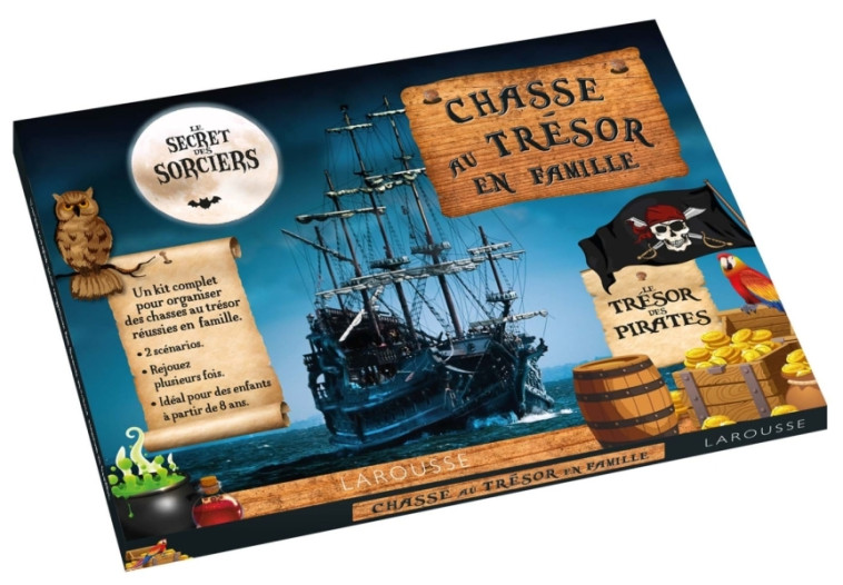 CHASSE AU TRESOR EN FAMILLE LE TRESOR DES PIRATES/SECRET DES SORCIERS - COLLECTIF - LAROUSSE