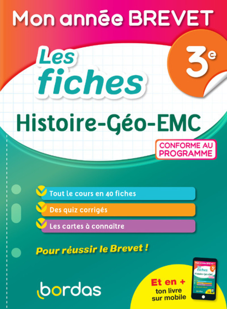 FICHES HISTOIRE GEO EMC 3E 2021 - LASSUS/TERRIEN - BORDAS