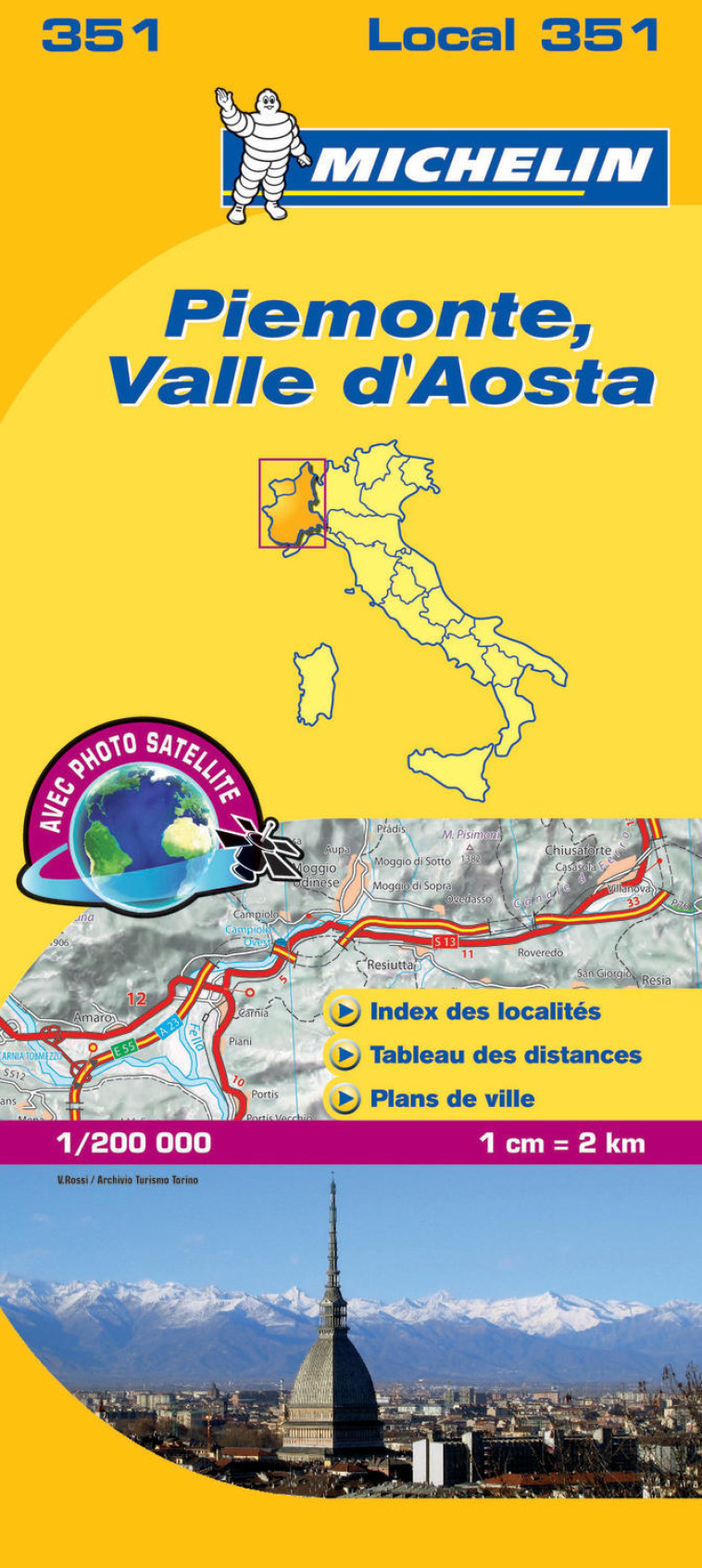 CARTE LOCALE 351 PIEMONTE, VALLE D'AOSTA - XXX - MICHELIN