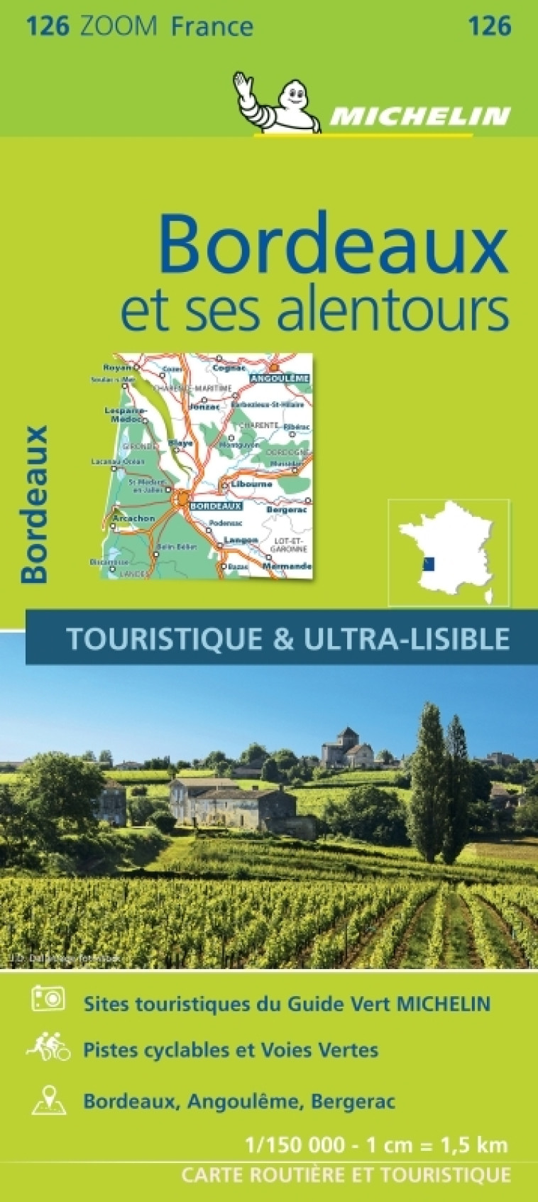 CARTE ZOOM 126 BORDEAUX ET ALENTOURS - XXX - MICHELIN