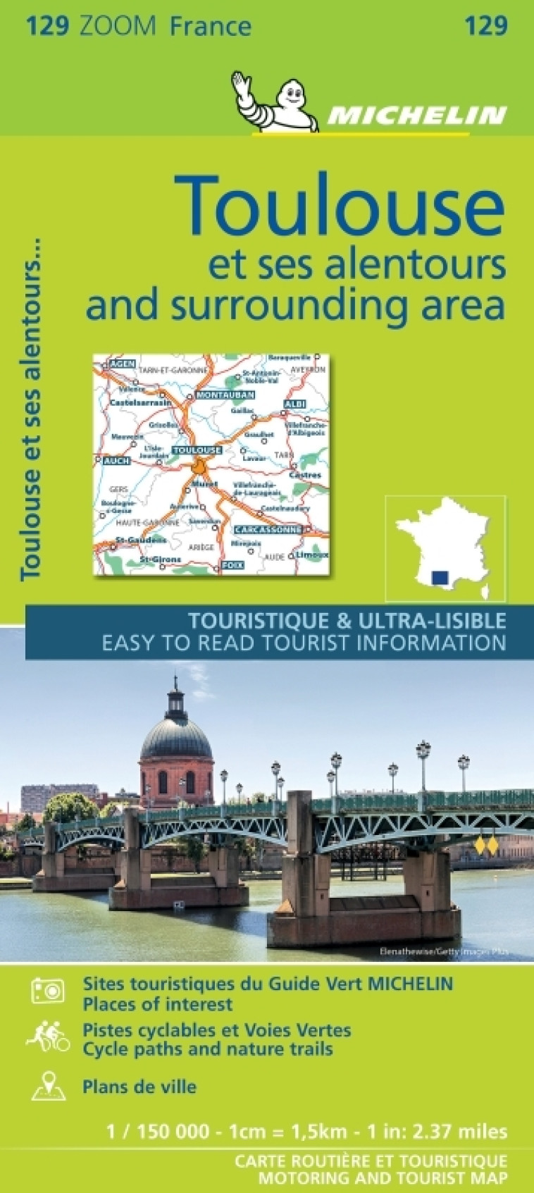 CARTE ZOOM 129 TOULOUSE ET SES ALENTOURS - XXX - MICHELIN