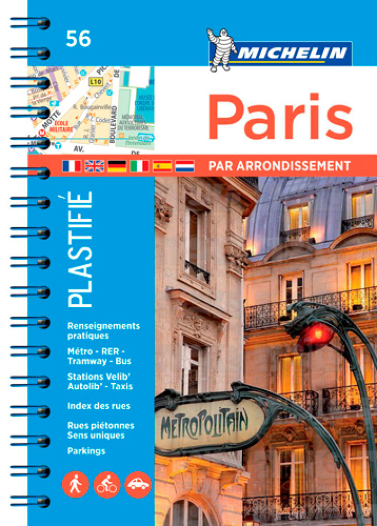 PLAN PARIS PAR ARRONDISSEMENTS (SPIRALE PLA STIFIE) - XXX - MICHELIN