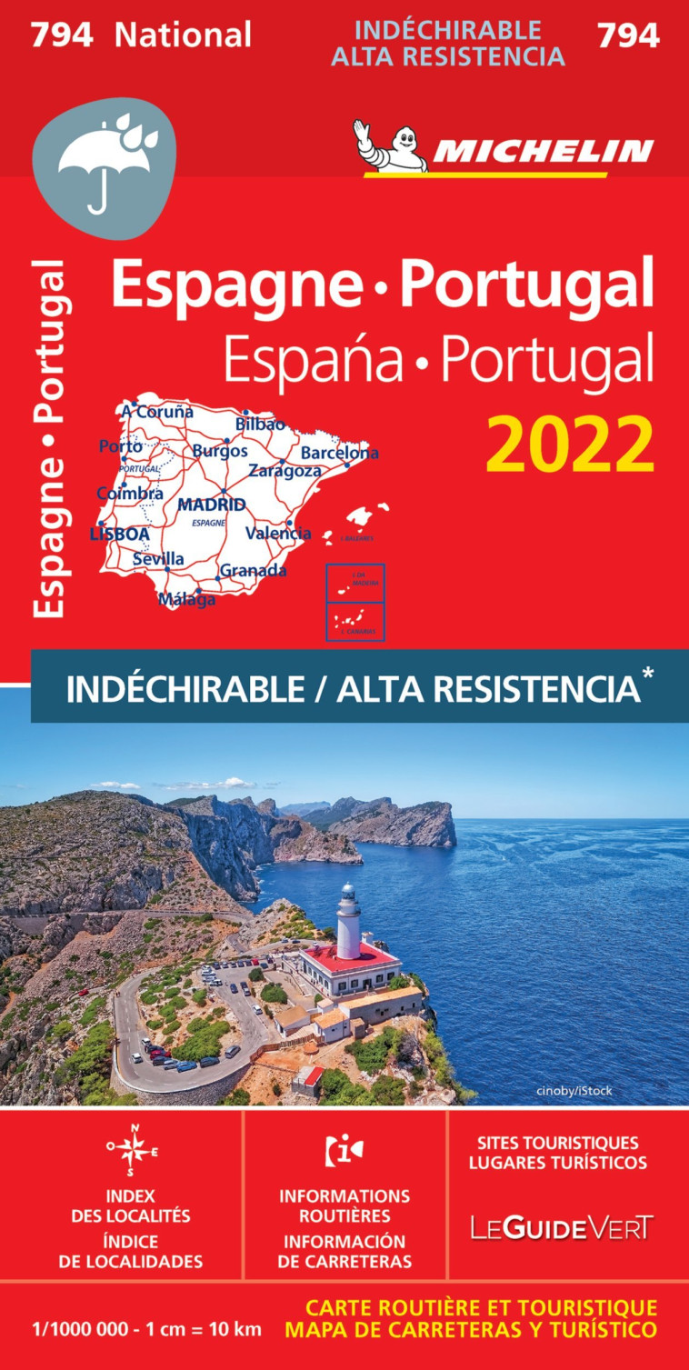 ESPANA, PORTUGAL 2022 - PAPEL ALTA RESISTENCIA / ESPAGNE, PORTUGAL 2021 - INDECHIRABLE - XXX - MICHELIN