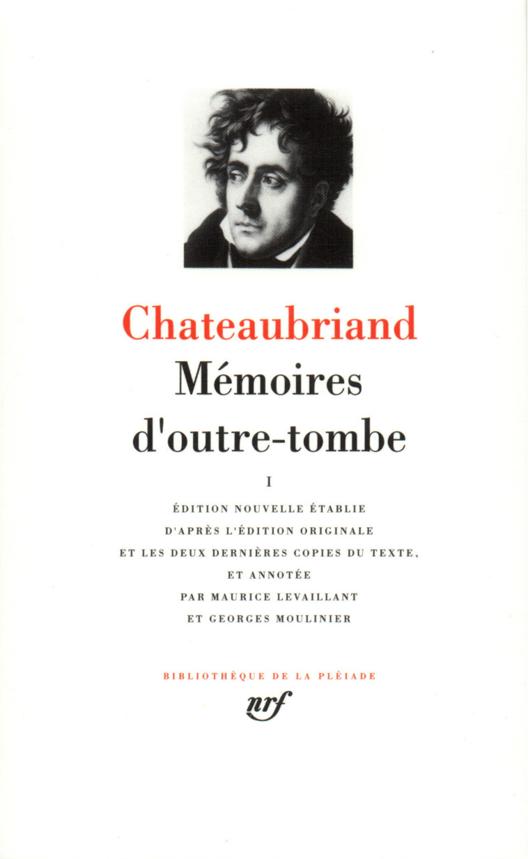 MEMOIRES D'OUTRE-TOMBE T1 - CHATEAUBRIAND F-R. - GALLIMARD