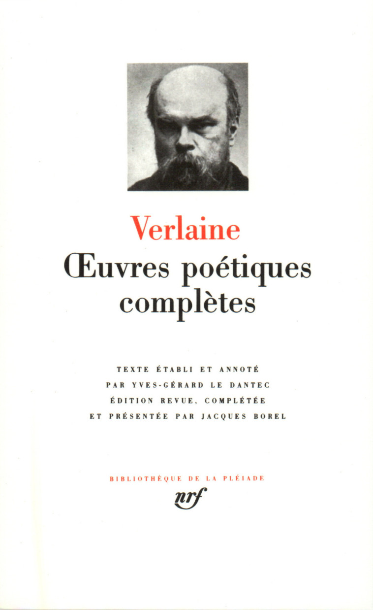 OEUVRES POETIQUES COMPLETES - VERLAINE PAUL - GALLIMARD