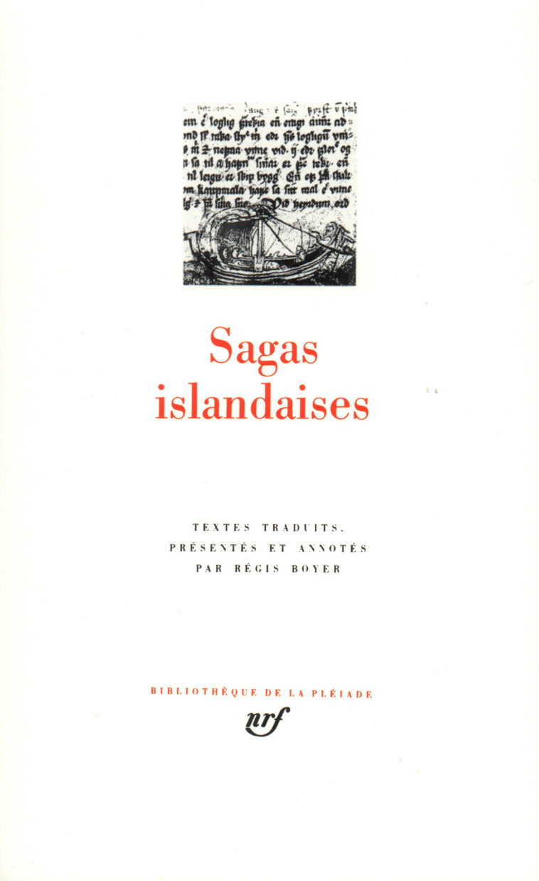 SAGAS ISLANDAISES - ANONYME - GALLIMARD