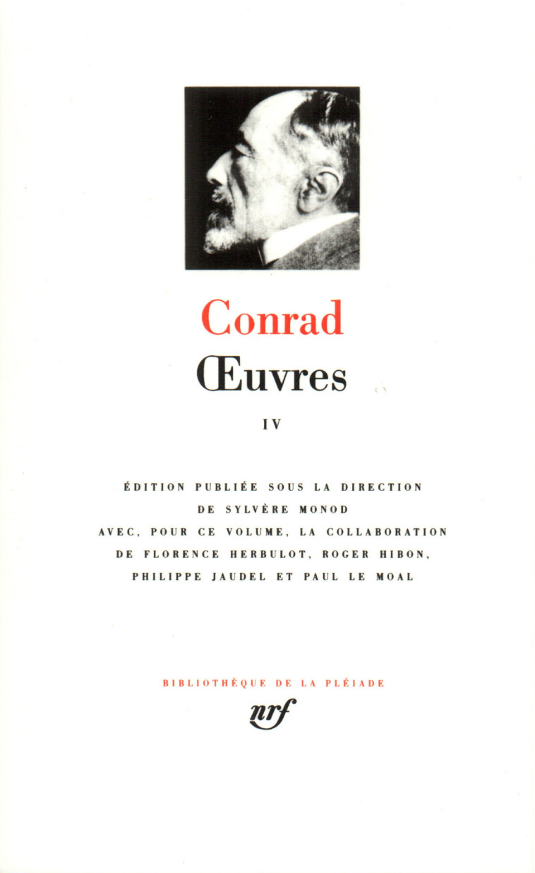 OEUVRES T4 - CONRAD JOSEPH - GALLIMARD