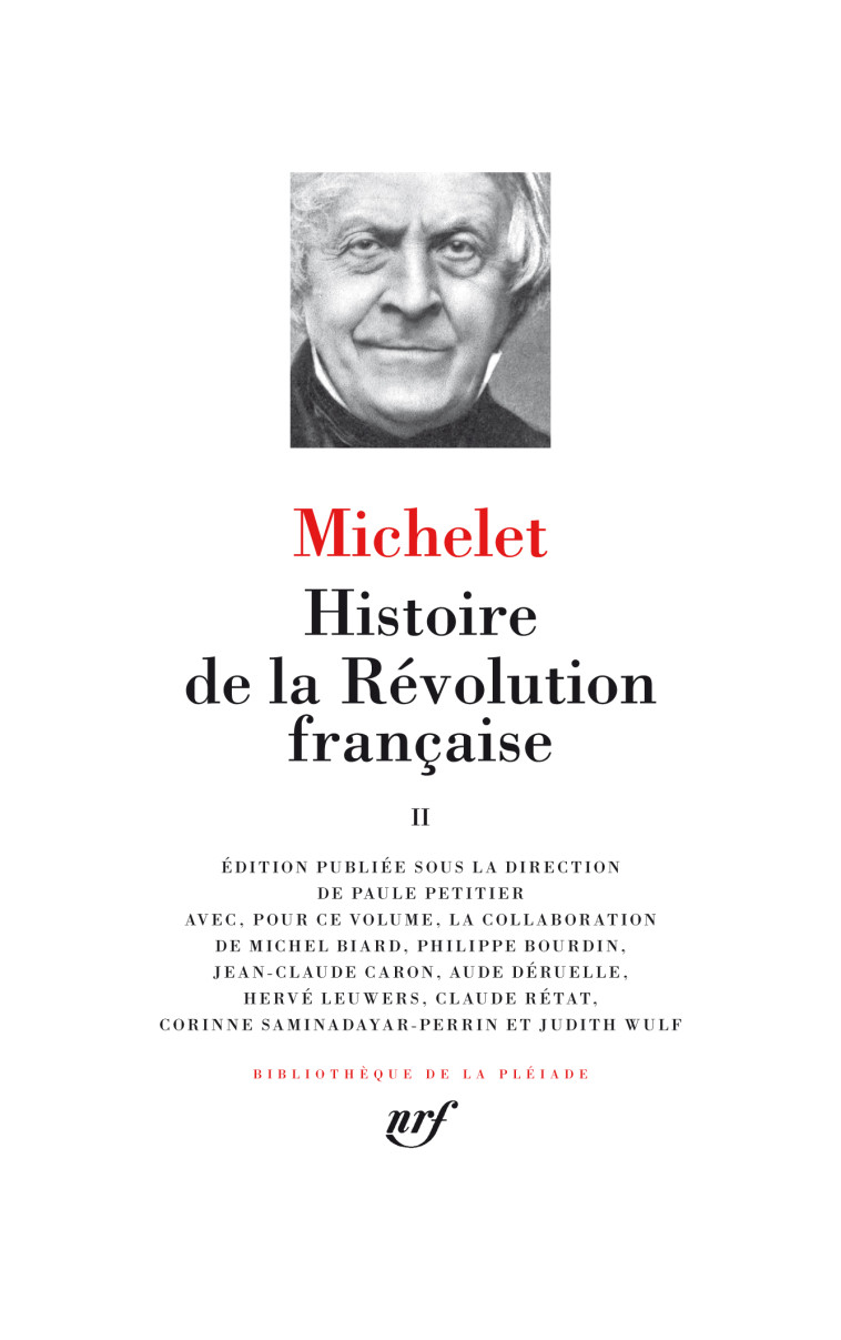 HISTOIRE DE LA REVOLUTION FRANCAISE (TOME 2 ) - MICHELET JULES - GALLIMARD