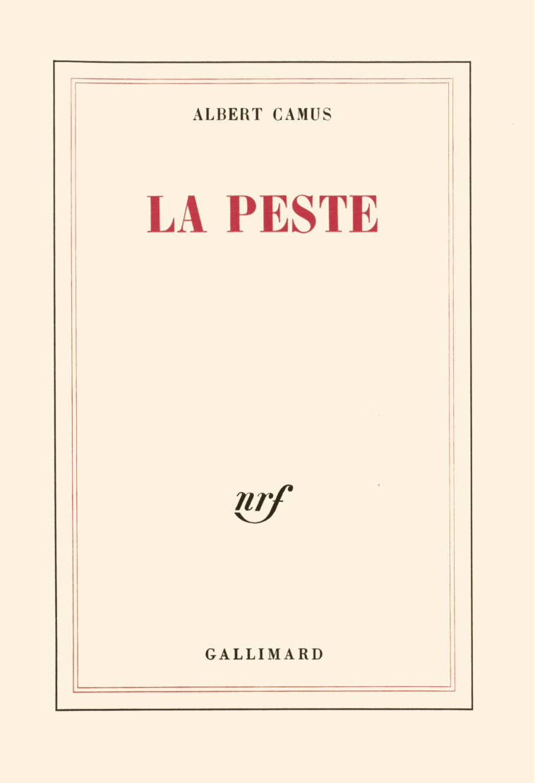 LA PESTE - CAMUS ALBERT - GALLIMARD