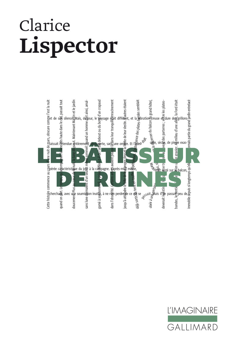 LE BATISSEUR DE RUINES - LISPECTOR CLARICE - GALLIMARD