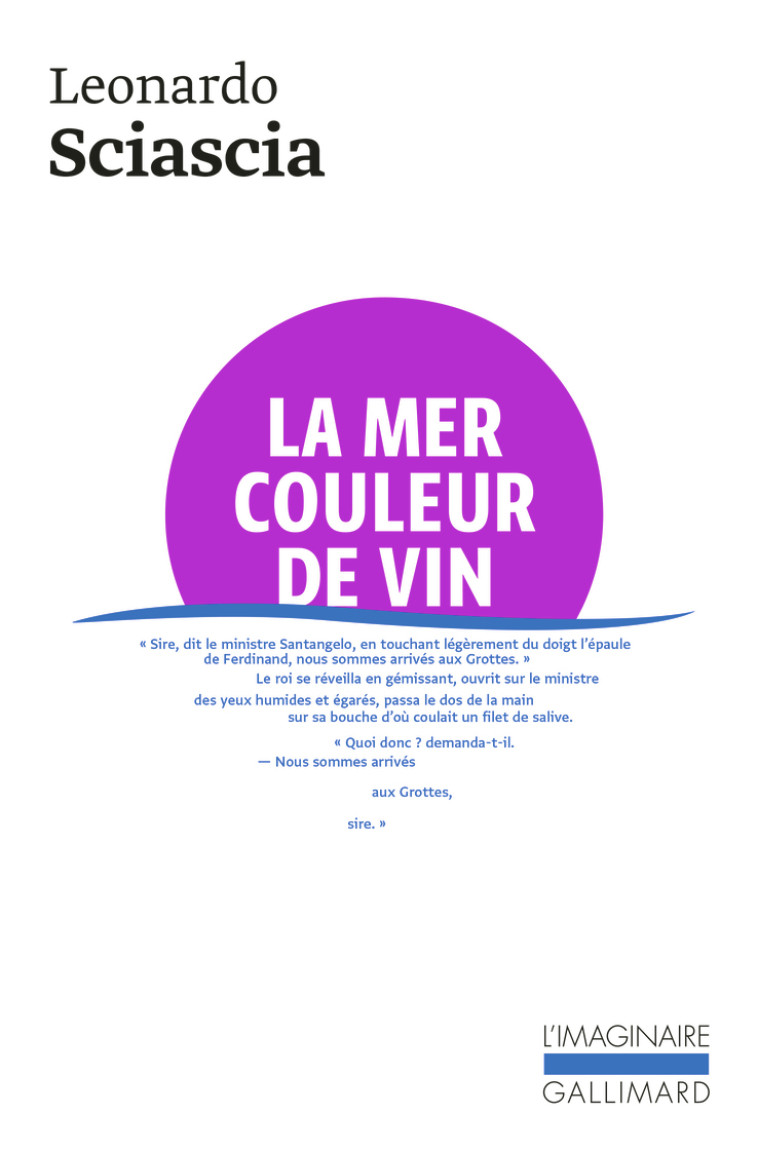 LA MER COULEUR DE VIN - SCIASCIA LEONARDO - GALLIMARD