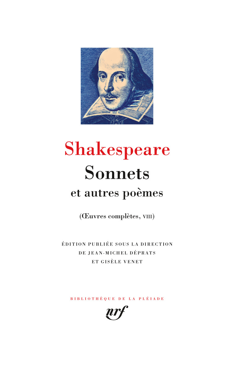 OEUVRES COMPLETES - VIII - SONNETS ET AUTRE S POEMES - SHAKESPEARE WILLIAM - GALLIMARD