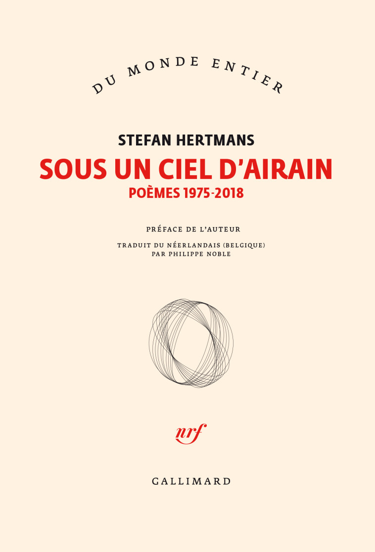 SOUS UN CIEL D'AIRAIN - POEMES 1975-2018 - STEFAN HERTMANS - GALLIMARD