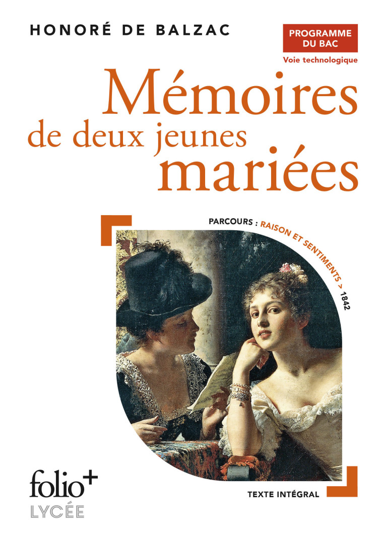 MEMOIRES DE DEUX JEUNES MARIEES - BAC TECHNO 2023 - HONORE DE BALZAC - FOLIO