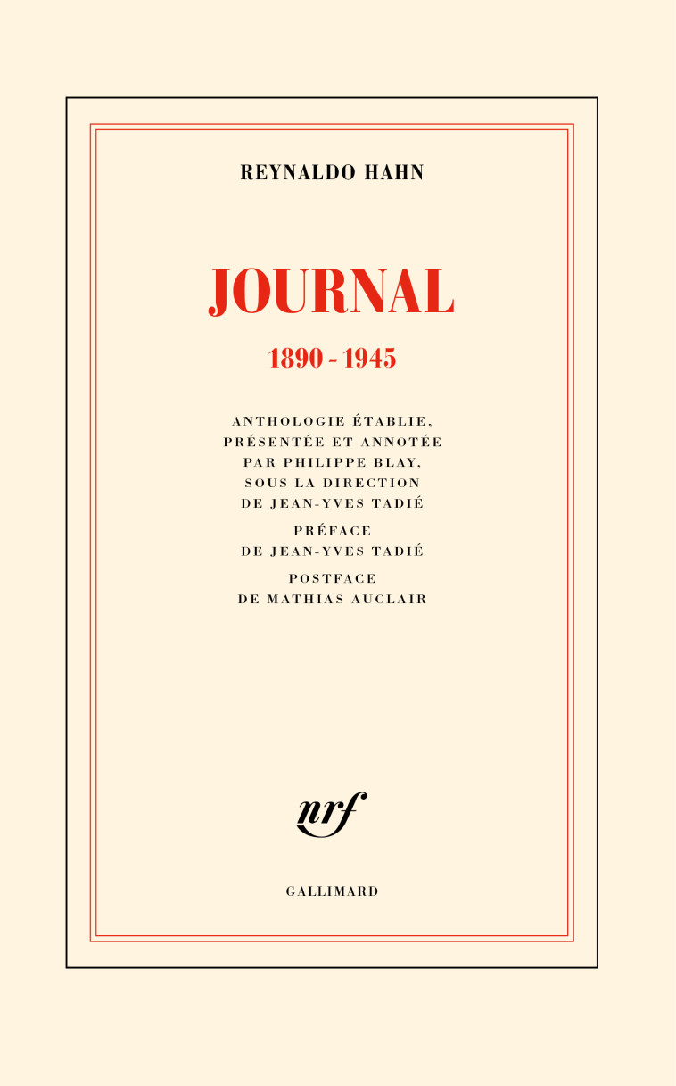 JOURNAL - HAHN REYNALDO - GALLIMARD