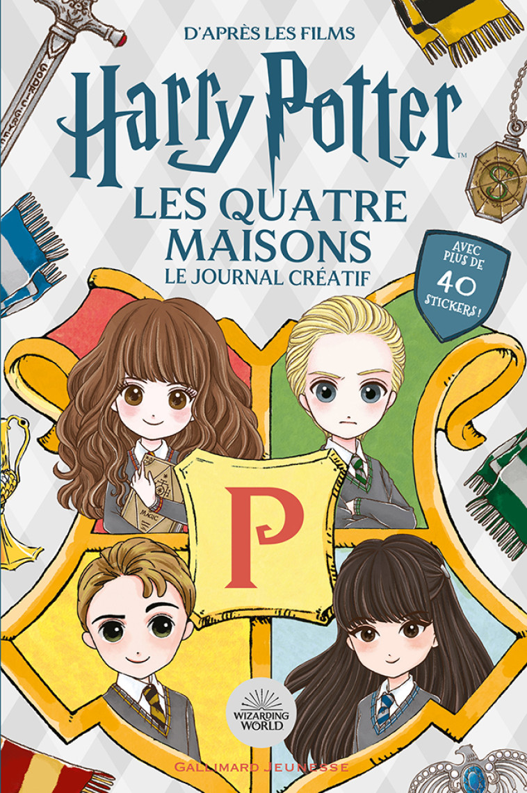 HARRY POTTER - LES 4 MAISONS, JOURNAL CREATIF - COLLECTIF - GALLIMARD JEUNE