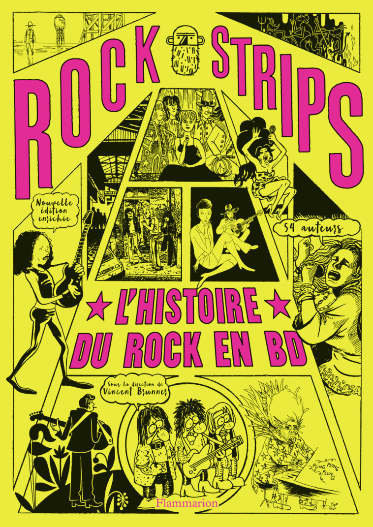 ROCK STRIPS - L'INTEGRALE - L'HISTOIRE DU ROCK EN BD - VINCENT BRUNNER - FLAMMARION