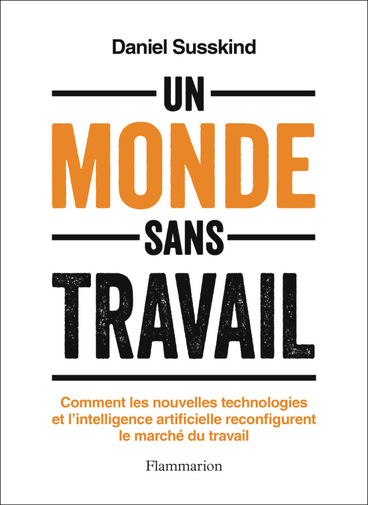 UN MONDE SANS TRAVAIL - SUSSKIND DANIEL - FLAMMARION