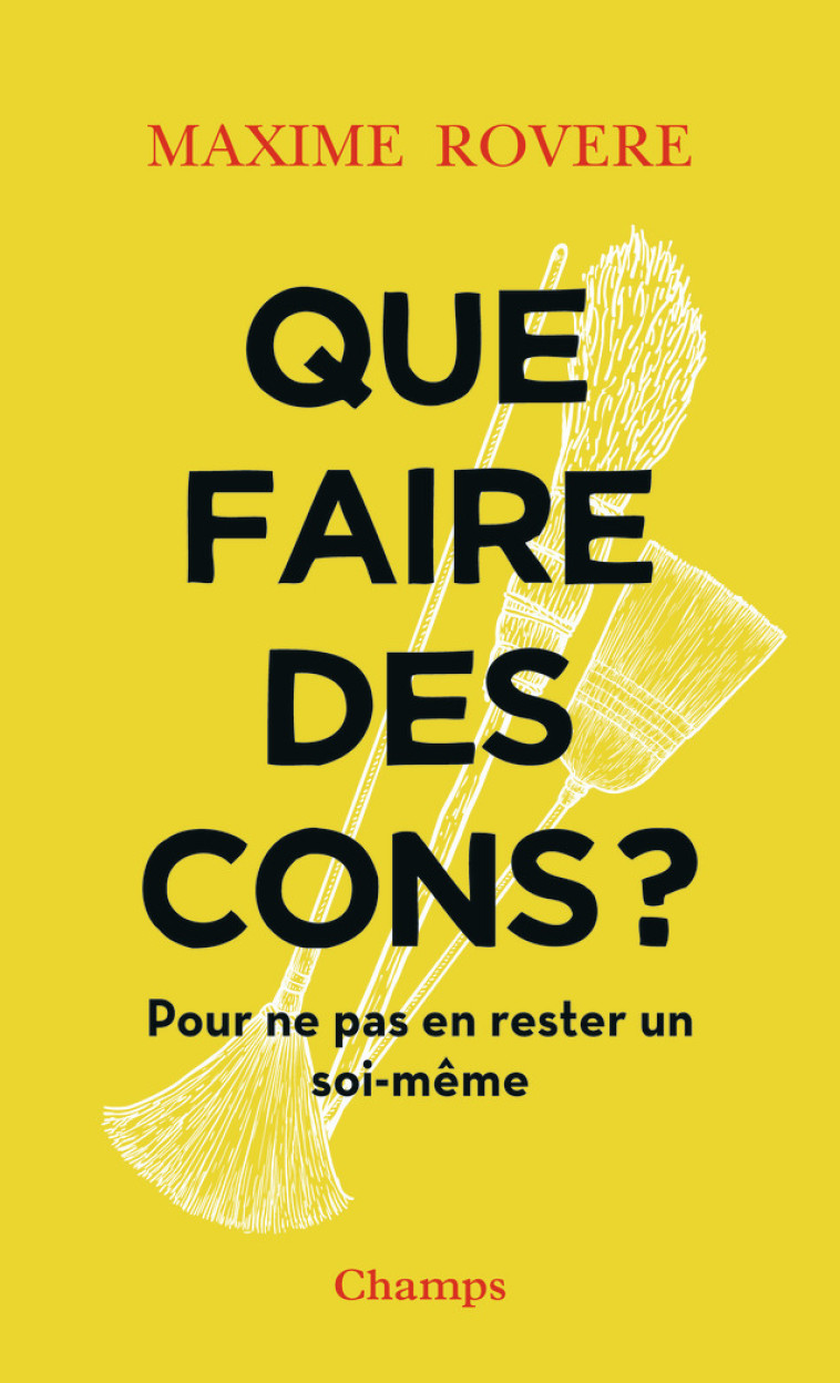 QUE FAIRE DES CONS ? - POUR NE PAS EN RESTE R UN SOI-MEME - ROVERE MAXIME - FLAMMARION