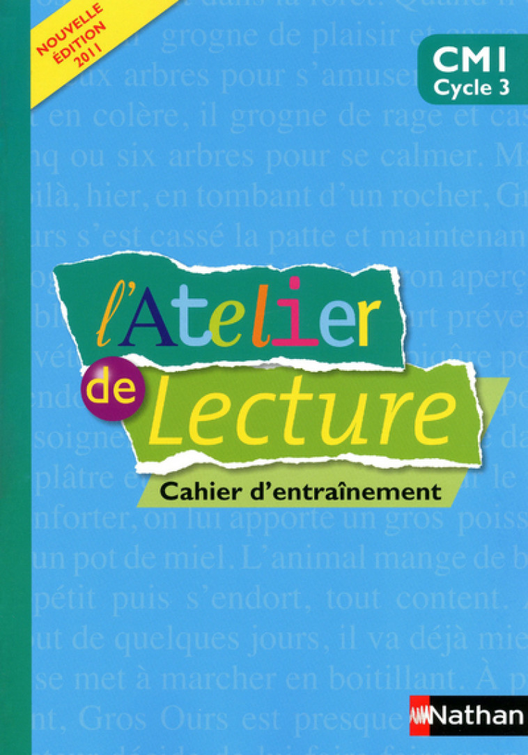 L'ATELIER DE LECTURE CM1 CAHIER D'ENTRAINEMENT - BENSIMHON/BENTOLILA - NATHAN