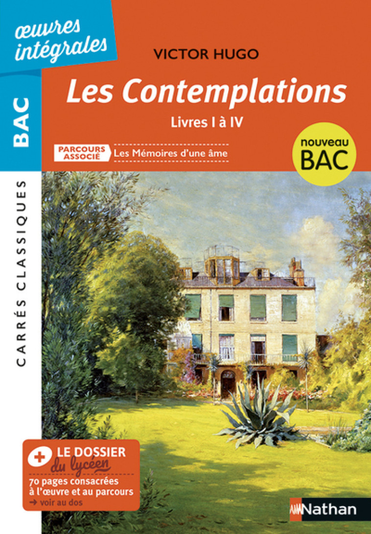 LES CONTEMPLATIONS LIVRE I A IV BAC 2020 - HUGO/BLANC-HALEVY - NATHAN