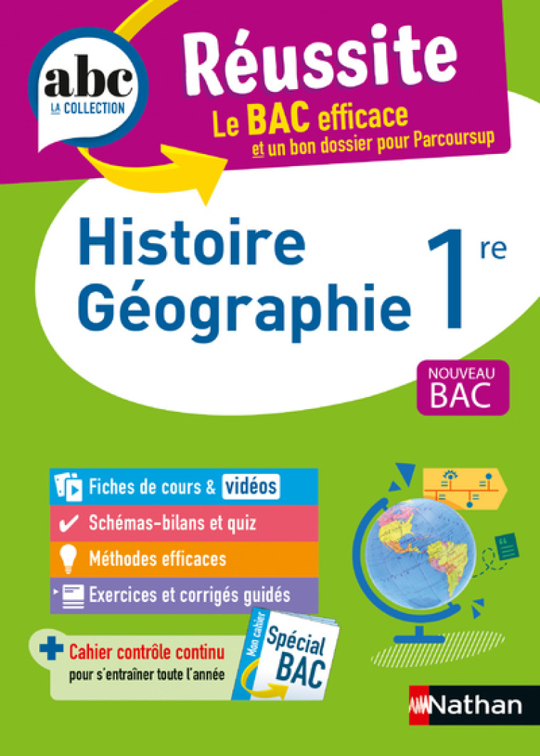 HISTOIRE GEOGRAPHIE 1RE ED 2022 - VIDIL CECILE - NATHAN