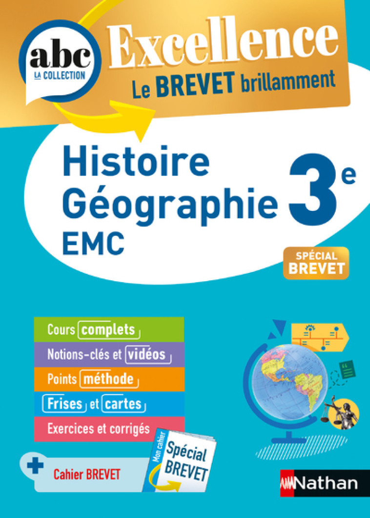 HISTOIRE GEOGRAPHIE EMC 3E ED 2022 - VIDIL CECILE - NATHAN