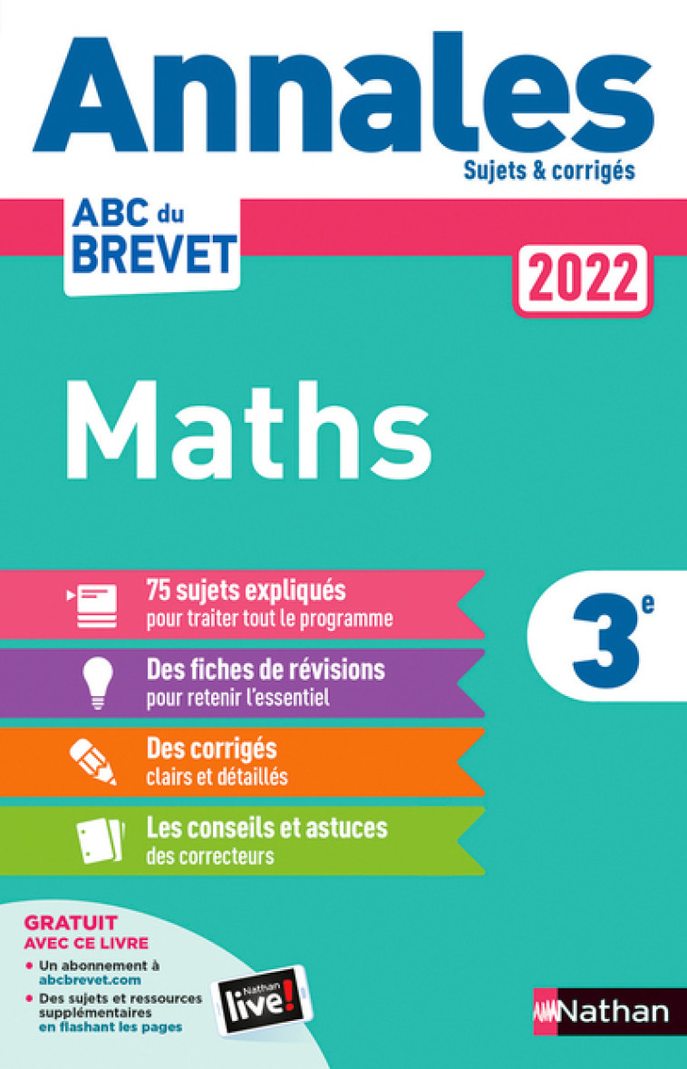 MATHS 3E 2022 - FEUGERE/MORA - NATHAN