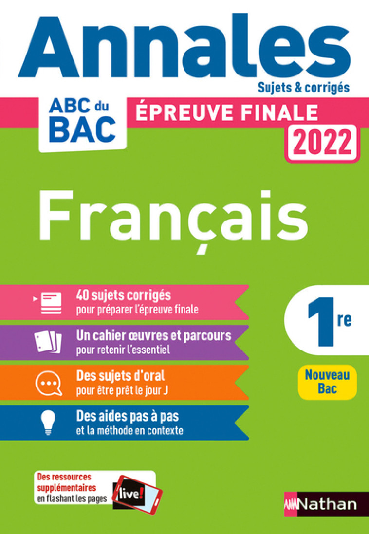 FRANCAIS 1RE 2022 - CASSOU-NOGUES/FRADET - NATHAN