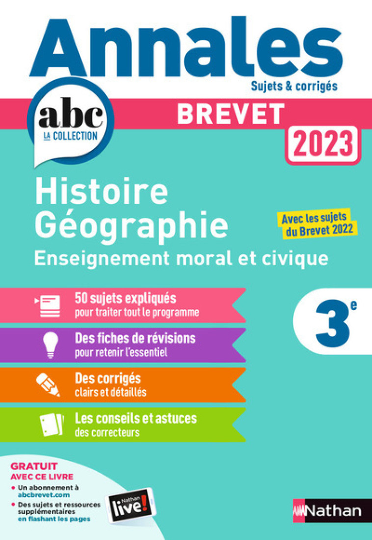 HISTOIRE GEOGRAPHIE EMC BREVET ANNALES 2023 - PRALON GREGOIRE - NATHAN