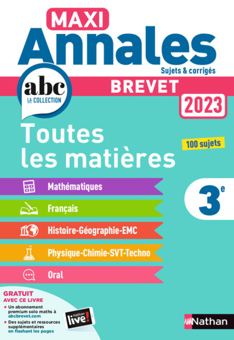 TOUTES LES MATIERES BREVET 2023 - BOUHOURS THOMAS - NATHAN