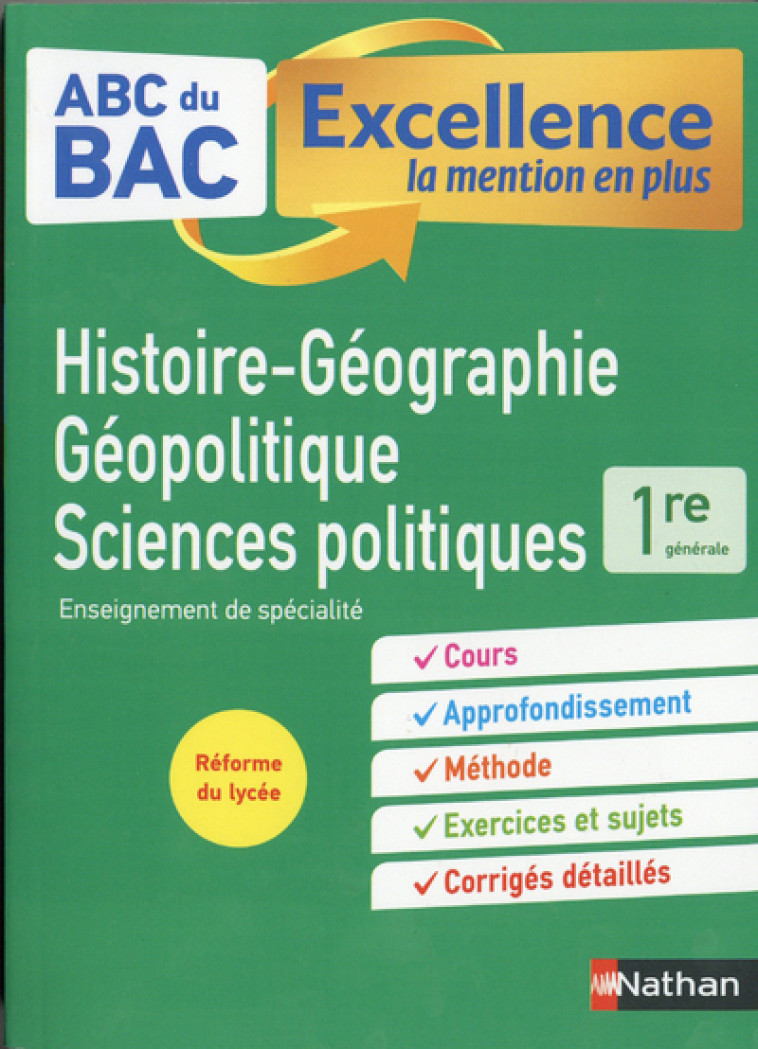 HISTOIRE GEO GEOPOLITIQUE ET SCIENCES POLITIQUES 1RE 2019 - FOULETIER/PROTAIS - NATHAN