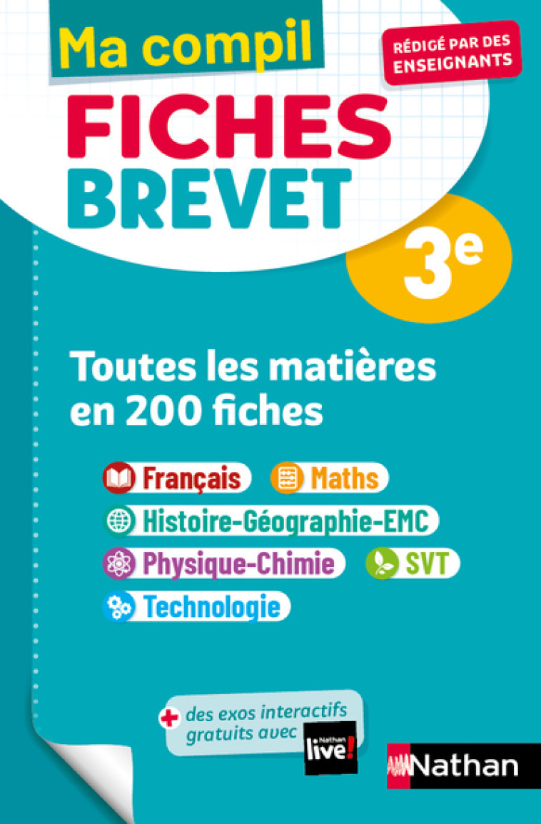 COMPIL FICHES BREVET TOUTES LES MATIERES - COLLECTIF - NATHAN