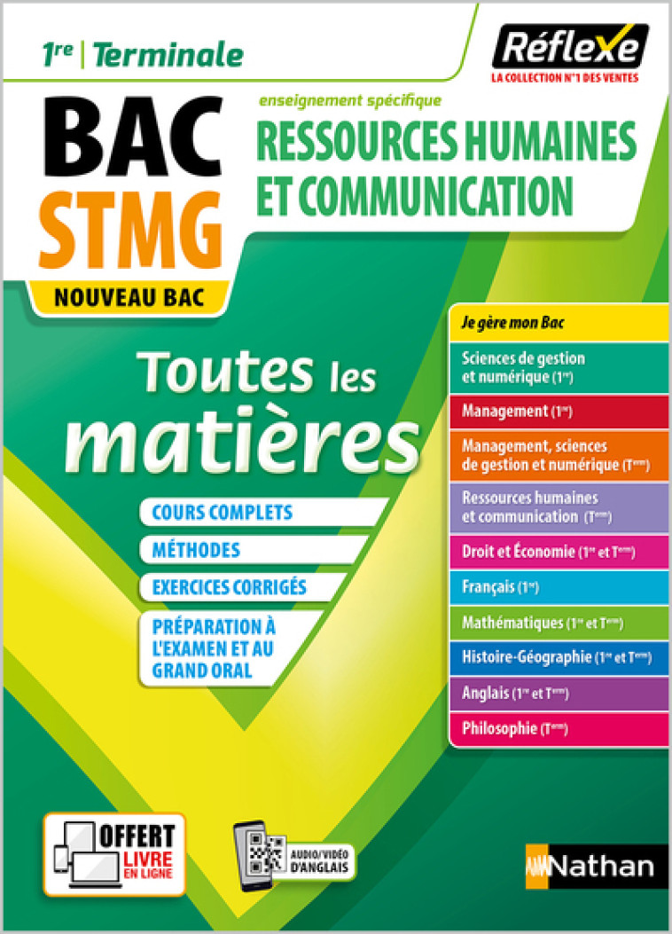 BAC STMG 1ERE TLE RESSOURCES HUMAINES ET COMMUNICATION - CARNAT/DAVID/GIRAULT - NATHAN