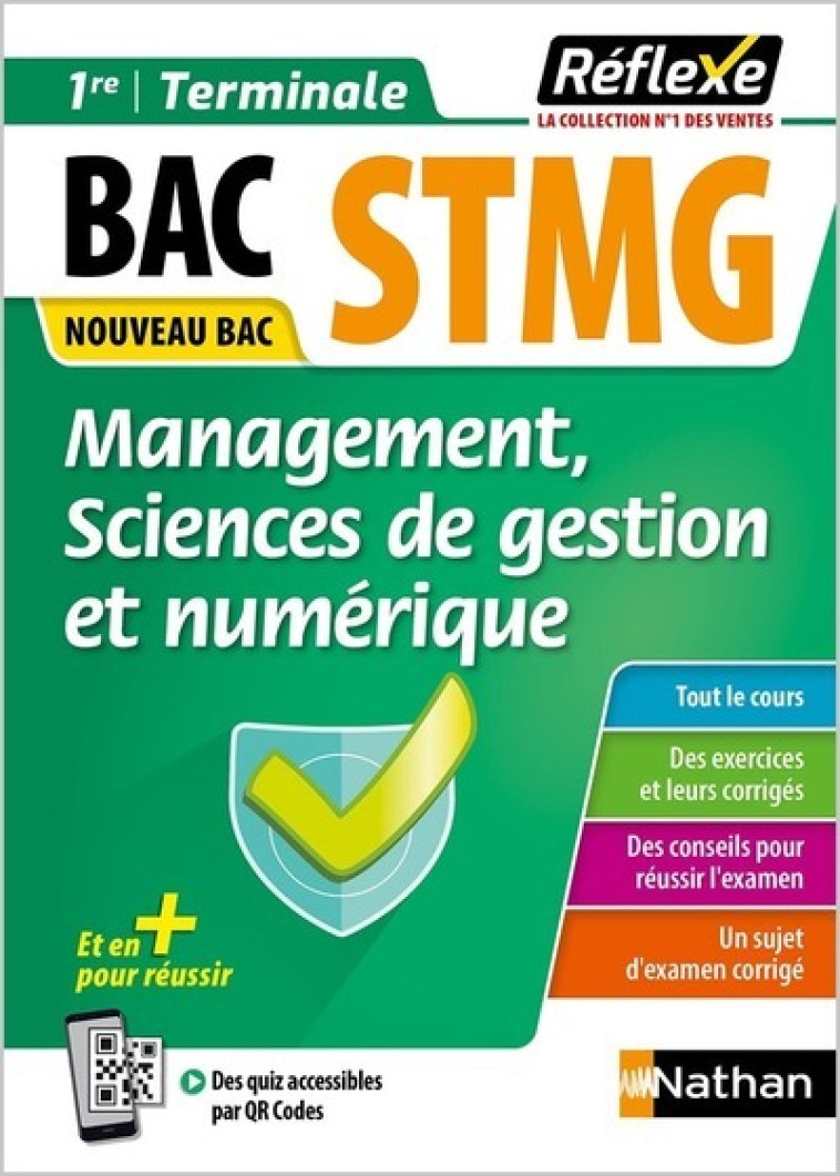 MANAGEMENT SCIENCES DE GESTION ET NUMERIQUE BAC STMG 1RE/TERM 2022 - SARDAIN/MARSOT - NATHAN