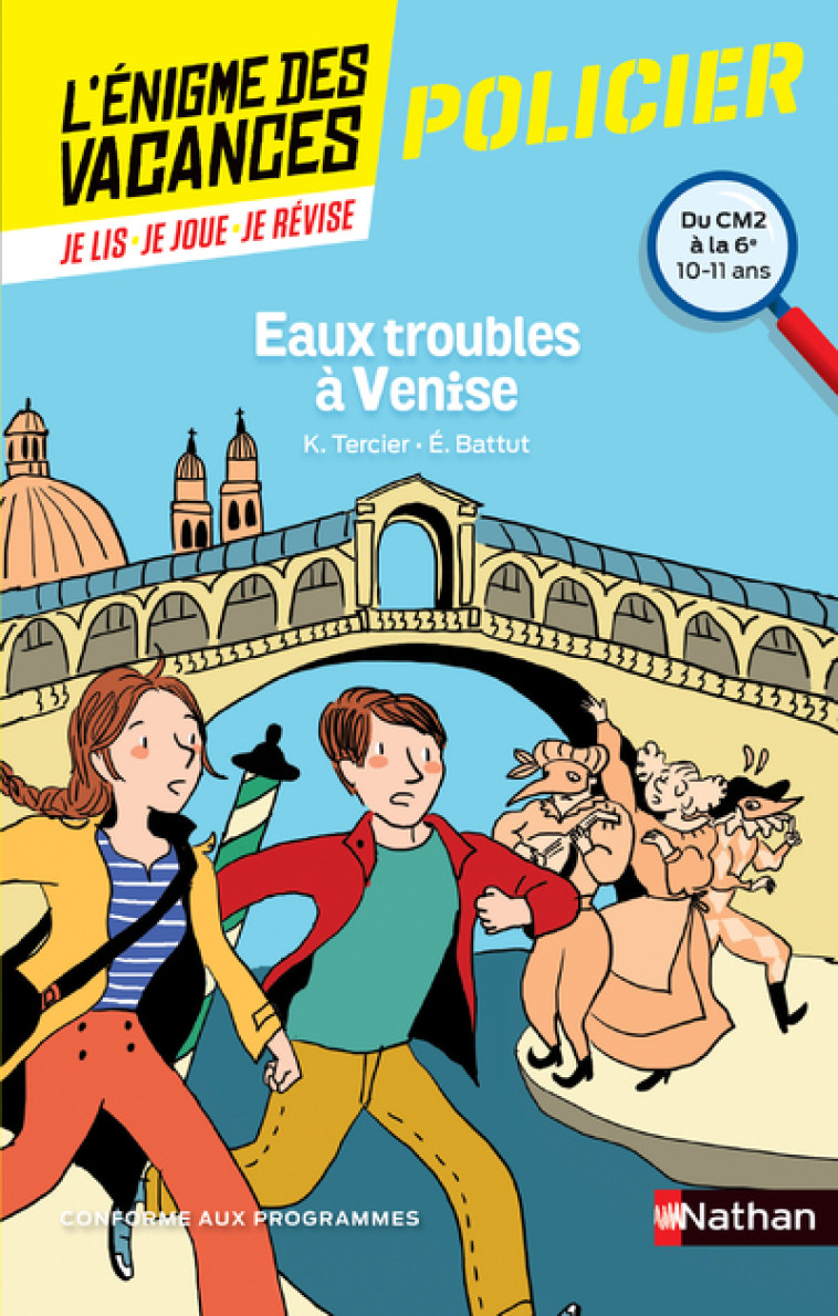 L'ENIGME DES VACANCES DU CM2 A LA 6EME EAUX TROUBLES A VENISE - TERCIER/BATTUT - NATHAN