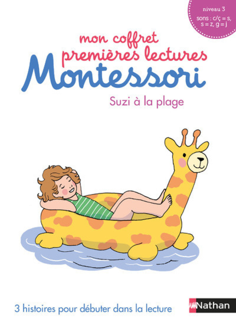 MON COFFRET PREMIERE LECTURE MONTESSORI - SUZI A LA PLAGE - VOL08 - BOUV?/HOFMANN/MEYER - NATHAN