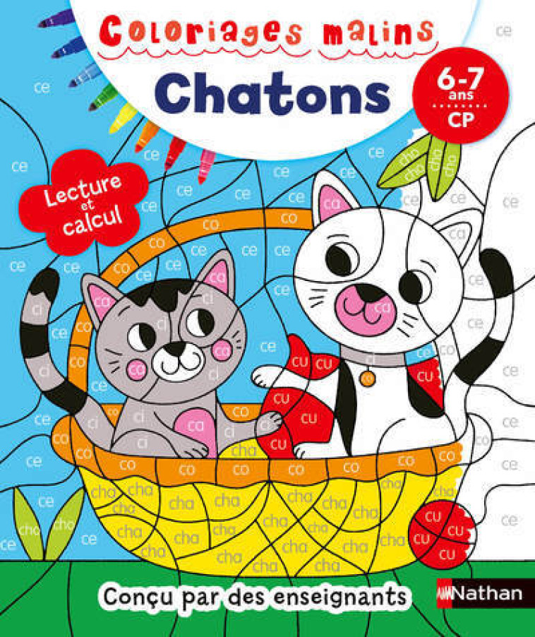 COLORIAGES MALINS CHATONS LECTURE ET CALCUL CP - DUQUESNE/ANDREACCHIO - NATHAN