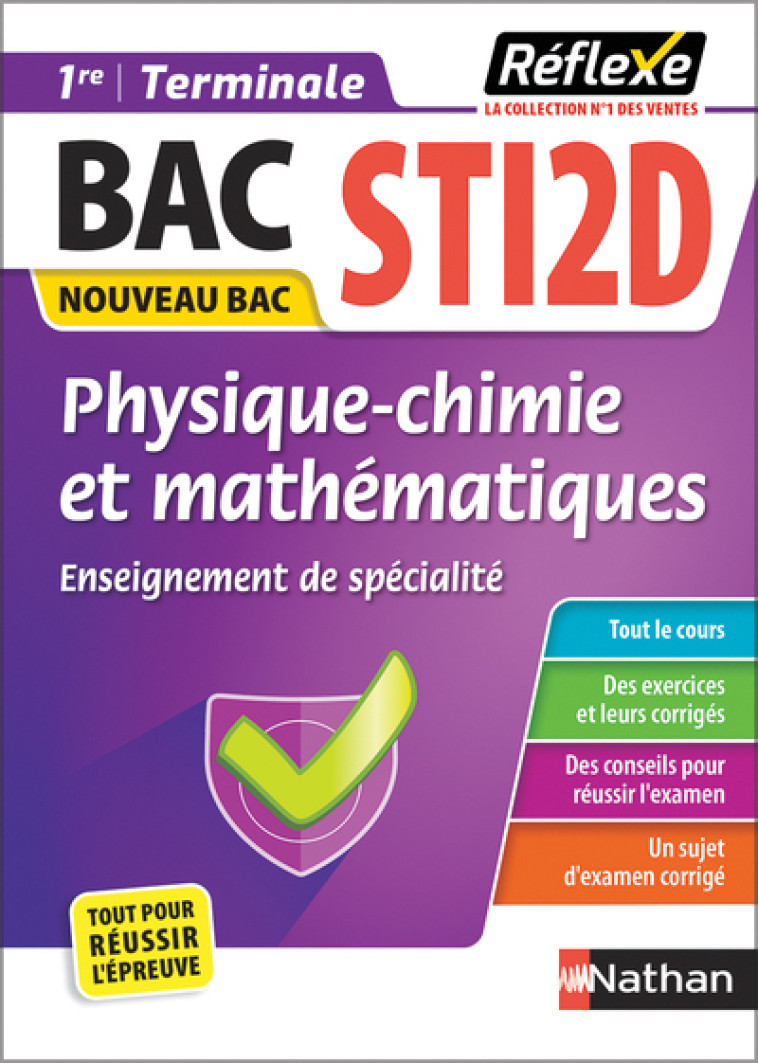 PHYSIQUE-CHIMIE ET MATHS SPECIALITE 1RE TLE STI2D 2023 - BAUSSON/LAFOLIE - NATHAN